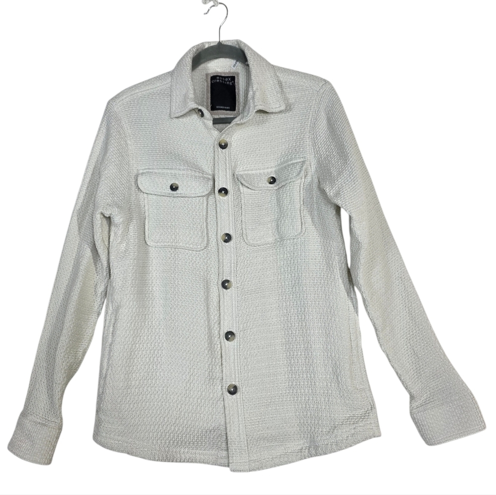 Essex cressing Textured cotton  Button-Up long sleeves Shirt